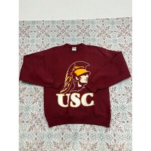Vintage USC Trojans Santee Sweats Heavyweight Maroon Sweatshirt L Made in USA